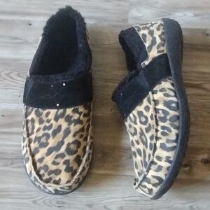 Spenco Women's Fiesta Cozier Slipper Animal Print Size 12